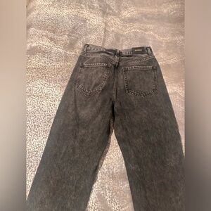 Express wide leg crop denim